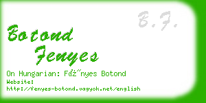 botond fenyes business card